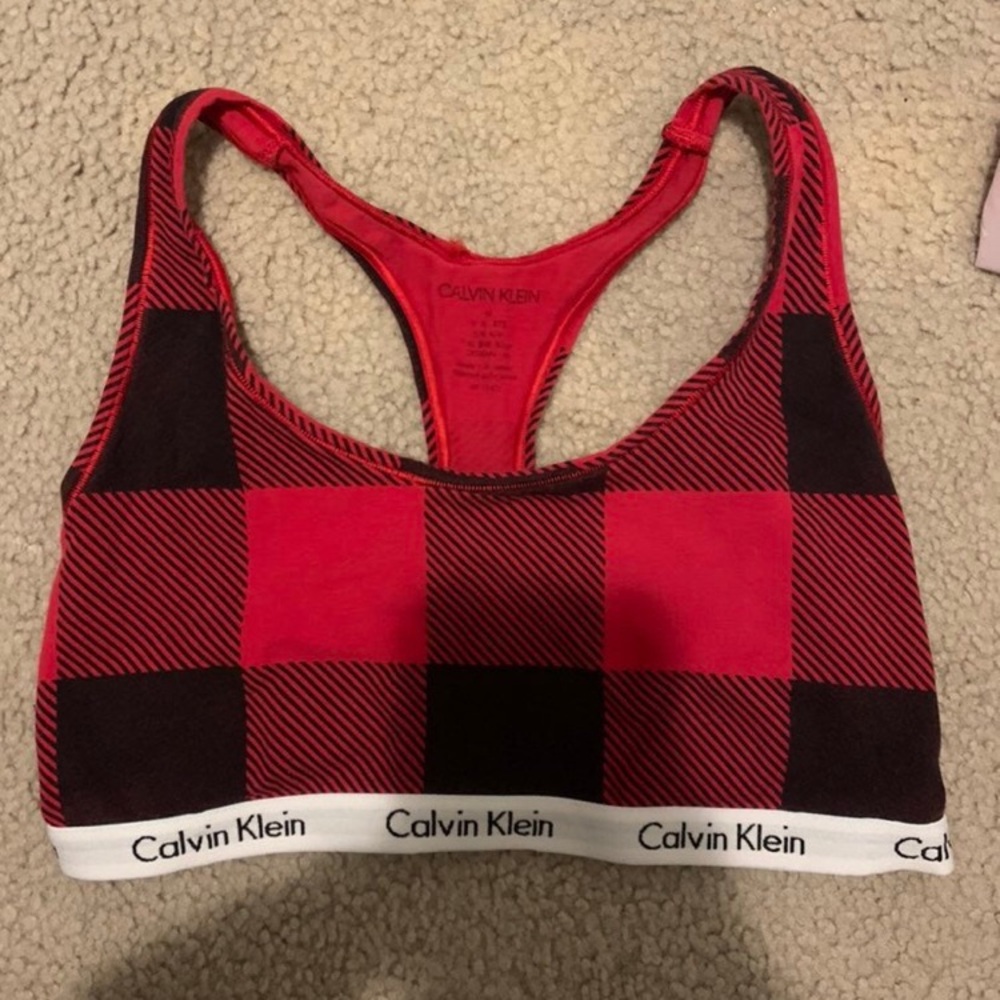 Calvin Klein buffalo plaid bralette